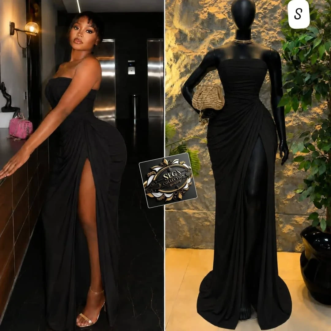 Ruby Elegance Slit Dress