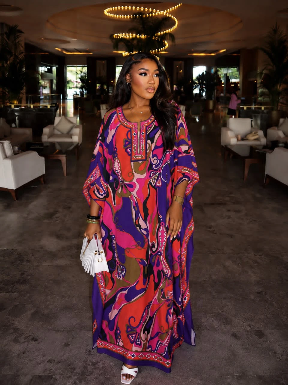 Stylish Printed Kaftan